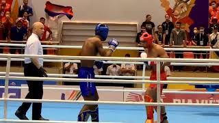 LOW KICK 71kg HONORIO BANARIO PHI vs CHHOEUNG LVAY CAM  Sea Games 2022 [upl. by Ttirrem489]