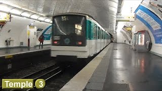 Métro de Paris  Temple  Ligne 3  RATP MF67 [upl. by Emawk257]