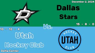 Dallas Stars vs Utah Hockey Club  December 2 2024  All Goals [upl. by Araj985]