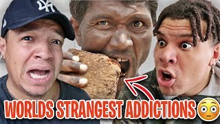 REACTING TO THE WORLDS STRANGEST ADDICTIONS FT WOLFIE TLC MY STRANGE ADDICTIONS [upl. by Ardnusal5]