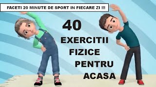 Complex de 40 exercitii fizice 🏋️ pentru acasa 🏠 Gimnastica pentru copii 🧘 Kids workout [upl. by Allicserp]