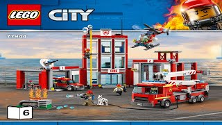 LEGO instructions  City  Fire  77944  Fire Station Headquarters Book 6 [upl. by Dave]