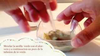 Tutorial mascarilla de arcilla verde aloevera y te verde [upl. by Herve]