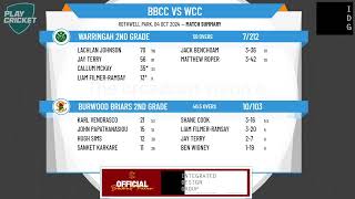 Burwood Briars 2nd Grade v Warringah 2nd Grade [upl. by Oidiple]