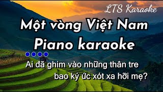 Một vòng Việt Nam Piano Karaoke  LTS Karaoke [upl. by Beaner]