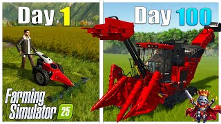 I SPENT 100 DAYS BUILDING A FARM IN FARMING SIMULATOR 25🔥  HINDI P1 [upl. by Neukam]