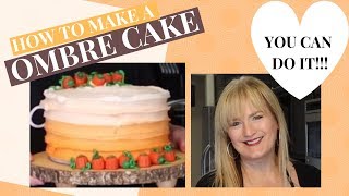 How to make an Rustic Orange Ombre Cake l Tutorial [upl. by Ocimad]