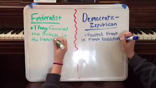 Federalists Vs Democratic Republicans [upl. by Elleahcim761]