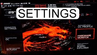 DEFAULT SETTINGS MSI CLICK BIOS 5 [upl. by Auhsej]