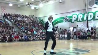 Flawless Moonwalk High School MJ Impersonator Dances to Billie Jean 2014 [upl. by Kliber833]