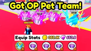 F2P Noob Beat The Game amp Got OP Pet Team In Pet Hatchers Roblox [upl. by Nekcarb808]