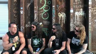 VENEFIXION interview French Death Metal band at Eve of War to crush the American wimps [upl. by Niram]