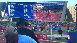 Women’s 400m Semifinals 2024 US Olympic Trials Heat 1 Kaylyn Brown 4971 Aaliyah Butler [upl. by Ffoeg]