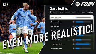 UPDATED SLIDER SET  REALISTIC EA FC 24 CAREER MODE SLIDERS V20 [upl. by Orimlede]