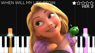 Tangled  When Will My Life Begin  Mandy Moore  EASY Piano Tutorial [upl. by Quartet735]