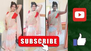 Ekti Sundor Misti OffWhite Pink Saree Pore Shoot Korlam [upl. by Yun45]