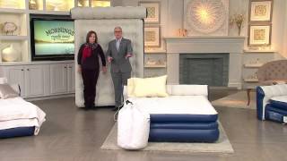 AeroBed Queen Size Elevated Headboard Bed w BuiltIn Pump with Pat JamesDementri [upl. by Niltac]