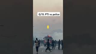 G11 PTI vs police protest Islamabad [upl. by Asilrahc]