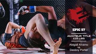 Abigail Alvarez Vs Destiny Porter Highlight In Epic 57 Amateur Title Match At 115 Lbs [upl. by Enalahs]