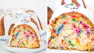 Funfetti Bundt Cake A Cake Mix Based Recipe [upl. by Annoik]