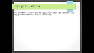 M2  6  denombrement  3 permutations [upl. by Airrej207]