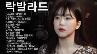 💥역대 최고의 한국 락발라드 모음 1시간 무손실 고음질💥 [upl. by Terhune]