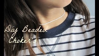 DIY Beaded Chokers [upl. by Ayotnahs]