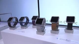 Fitbit’s new fitness watch Blaze — CES 2016 [upl. by Nnewg]