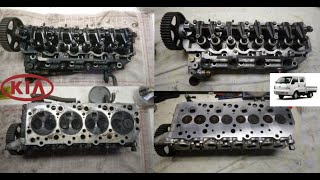 KIA K2500 Cylinder head restoration resurfacing Zylinderkopf Renovierung Hengerfej felújítás ASMR [upl. by Romilly]