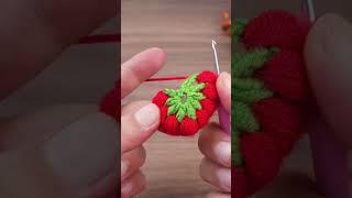 How to Crochet Beautiful flower Keychain shortsvideo crochet knitting tutorial [upl. by Arria]