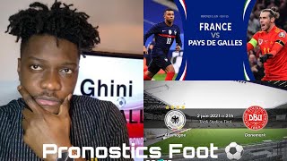 Pronostics Foot  France  Pays de Galles  Allemagne  Danemark  Angleterre  Autriche [upl. by Anesor]