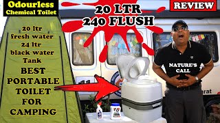 PORTABLE TOILET FOR CAR CAMPING FEMALES TRAVELERS CAMPER VANS MOTORHOMES RVS  TRAVEL HACKS [upl. by Crisey340]