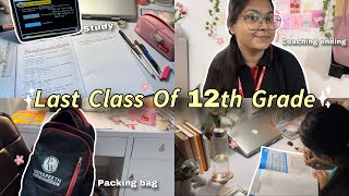 Last Class of 12th grade 🎒📚Coaching ending 🥹 STUDY VLOG  12th class [upl. by Aigroeg514]