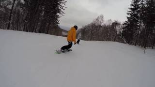 2017 Feb Rusutsu Snowboard Carving Video by Zamar [upl. by Lettig]