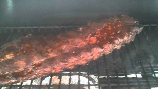 Smoking ribs on my gas grill [upl. by Jarrett370]