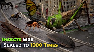 If Insects Size Increased to 1000 Times Imaginary Size Comparison bugs [upl. by Wil745]