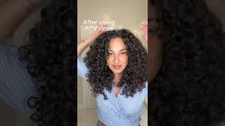 Apple Cider Vinegar Scalp amp Hair Rinse Before amp After  Rizos Curls [upl. by Sido461]