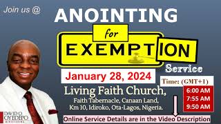 Anointing for Exemption Service Invitation  January 28 2024  Living Faith Church Nigeria [upl. by Rennane]