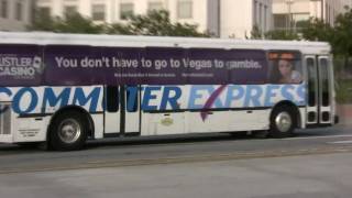 Various buses around Los Angeles Union StationEl Monte Busway during PM Peak 1080P [upl. by Ahnavas]