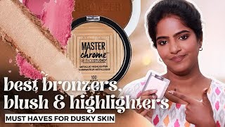 Best Bronzers Blushes amp Highlighters For DarkDusky Skin [upl. by Garihc97]