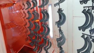 Automatic Powder Coating Line for Fire Parts [upl. by Eniamrej]