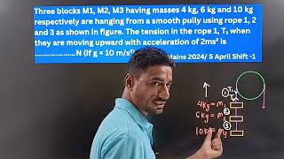 Three blocks M1 M2 M3 having masses 4 kg 6 kg and 10 kg respectively are hanging from a smooth pu [upl. by Komarek873]