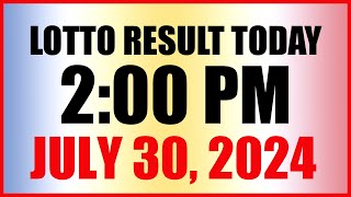 Lotto Result Today 2pm July 30 2024 Swertres Ez2 Pcso [upl. by Apthorp]