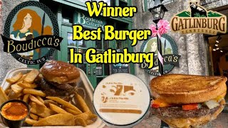 Boudiccas Celtic Pub Food Review Best Burger Award Winner Gatlinburg Tennessee [upl. by Nalac]