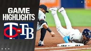 Twins vs Rays Game Highlights 9324  MLB Highlights [upl. by Yelnats]