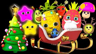 Christmas Collection  Baby Sensory Video  Happy Holidays Funky Fruits animation and music [upl. by Arekat]