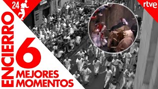 MEJORES MOMENTOS DEL SEXTO ENCIERRO de San Fermín 2024  Toros de Jandilla [upl. by Ozzie558]