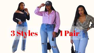 How to Wear Wide Leg Jeans 3 Ways for Your Curvy Body [upl. by Marilla923]