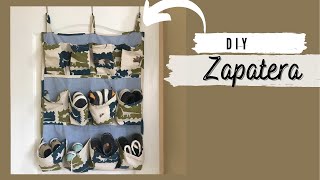 COMO HACER UN ORGANIZADOR DE TELA ZAPATERA DE TELA DIY shoes organizer [upl. by Benjie]