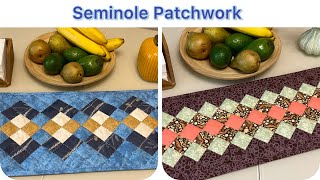 Brilliant Seminole Patchwork Quilted Table Runner Tutorial [upl. by Acinoreb]